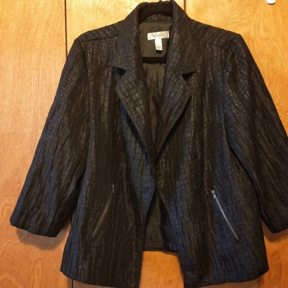 Dress Barn Jackets & Blazers - Dress Barn Women's Textured Black Blazer Size 1X